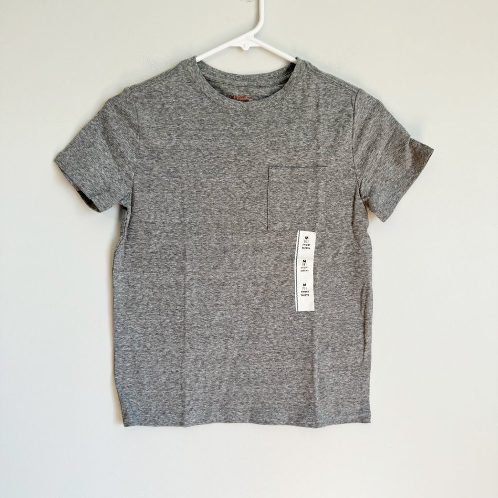 NEW Cat & Jack Boys' Short Sleeve Heathered T-Shirt - Gray - Size Medium